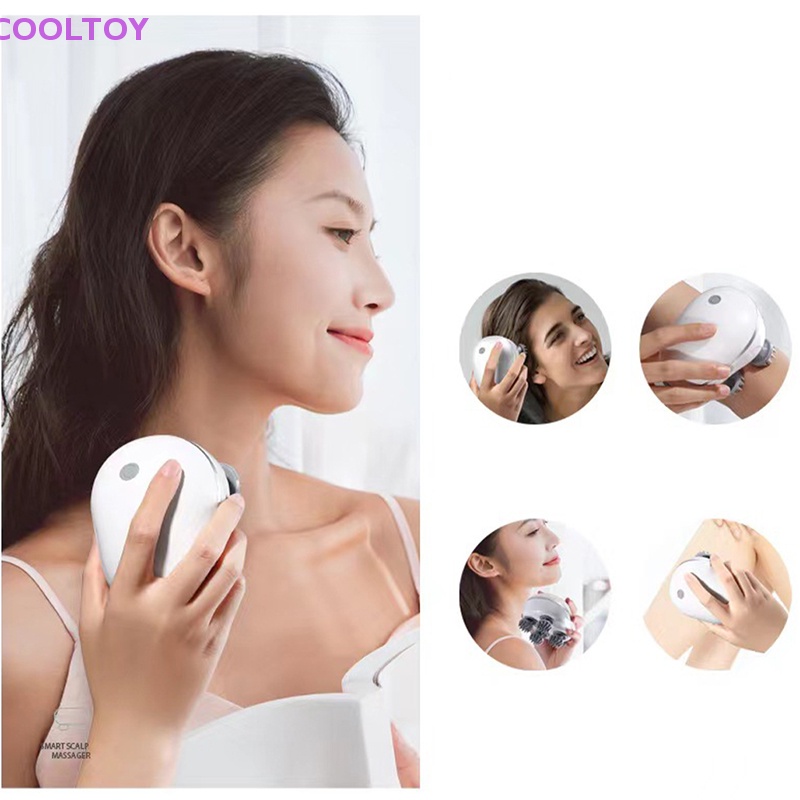 Cooltoy Máy Mát Xa Da Đầu Mèo Chạy Điện Chống Thấm Nước Giúp Thư Giãn Cổ Vai Và Cổ