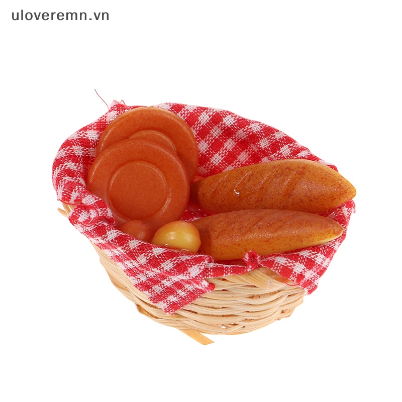 1 Rổ Bánh Mì Mang Đi Dã Ngoại Tỷ Lệ 1: 12 Trang Trí Nhà Búp Bê
