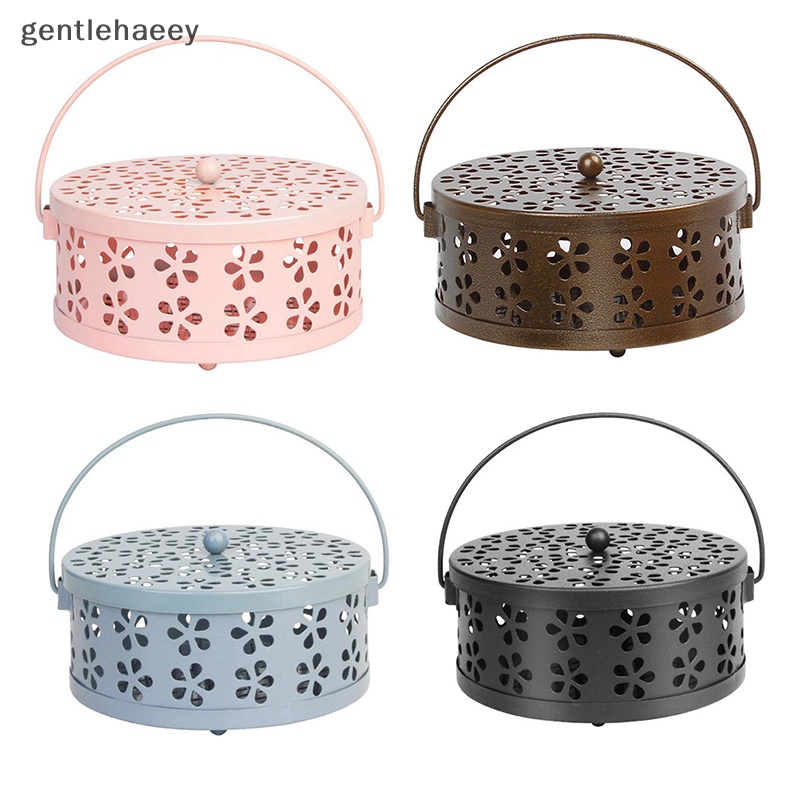 Hộp Đựng Nhang Muỗi Hình Tròn Rỗng Có Tay Cầm Tiện Dụng