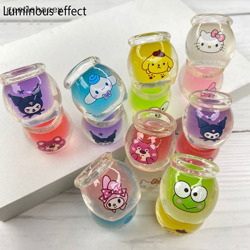 Bộ 3 Mô Hình Chậu Mật Ong Hoạt Hình Mini Phát Sáng Độc Đáo Dùng Làm Trang Sức Thủ Công