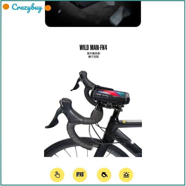 Cr Túi Đựng Điện Thoại 4.7-6.7 Inch Gắn Tay Lái Xe Đạp Chống Thấm Nước Có Thể Chạm Màn Hình Cảm Ứ