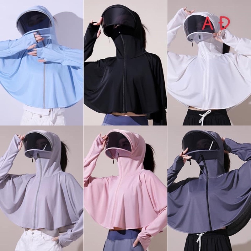 Áo Chống Nắng Cánh Dơi Chống Tia UV Hàng Trung Có Kính Che Mặt Siêu Cute Cho Chị Em Mới 2023