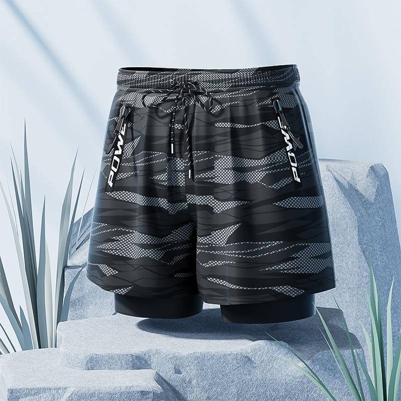 Quần Bơi Dáng Rộng Thiết Kế Hai Lớp Khô Thoáng Nhanh Mẫu Mới 2023 Dành Cho Nam