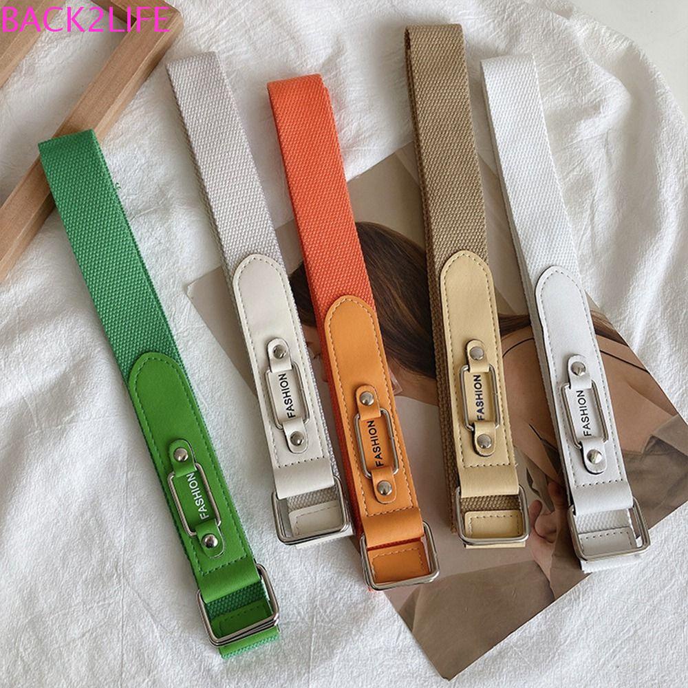 Thắt Lưng Dệt Với Khóa Cài Sắt Có Thể Điều Chỉnh Phong Cách Retro Cho Nam Nữ 2life