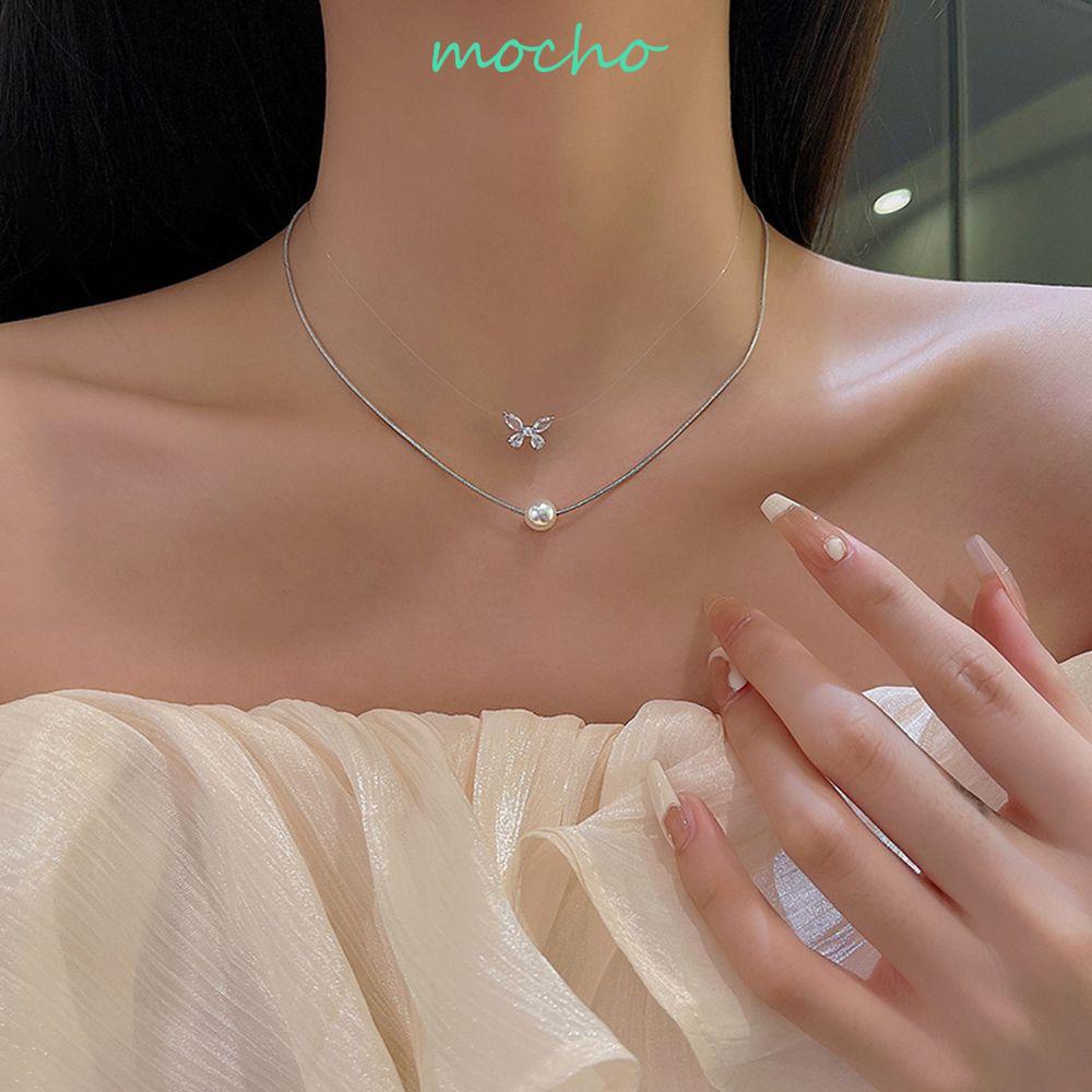 Set 2 Vòng Cổ Choker Hai Lớp Mặt Hình Bướm Đơn Giản Ngọt Ngào Cho Nữ