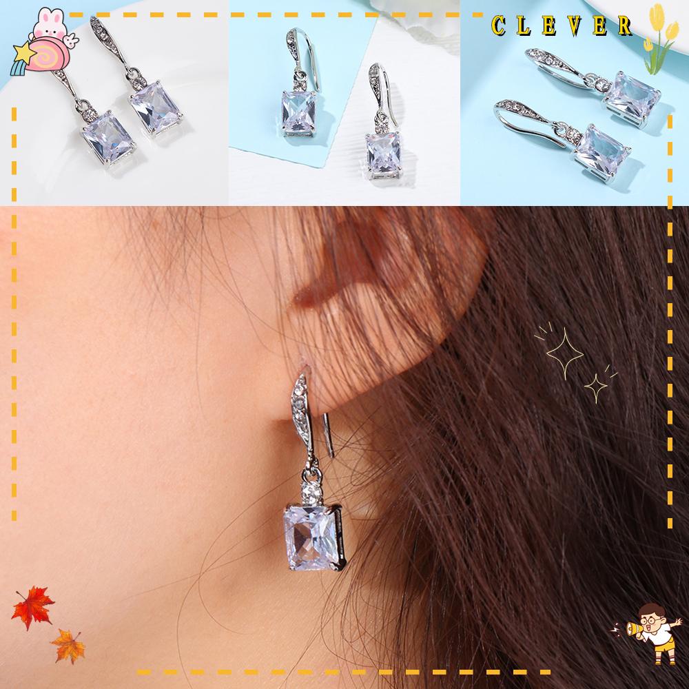 Bông Tai Dáng Dài Đính Đá Thời Trang Sang Trọng Cho Nữ