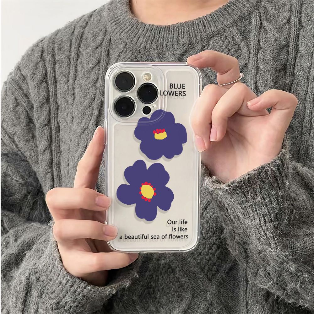 ✅Ốp Điện Thoại Mềm Chống Sốc Họa Tiết Hoa Đơn Giản Cho Iphone 11iphone12 6In 1314pro78max plus 7XRO