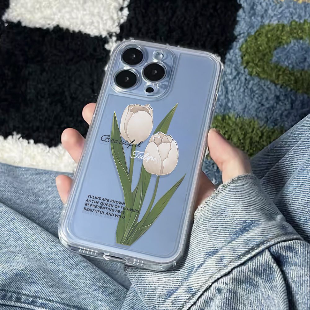 ✅Ốp Điện Thoại Mềm Chống Sốc Hình Hoa Tulip Cho Apple Iphone 11 14 Pro 1213 6In 78 6In plus11