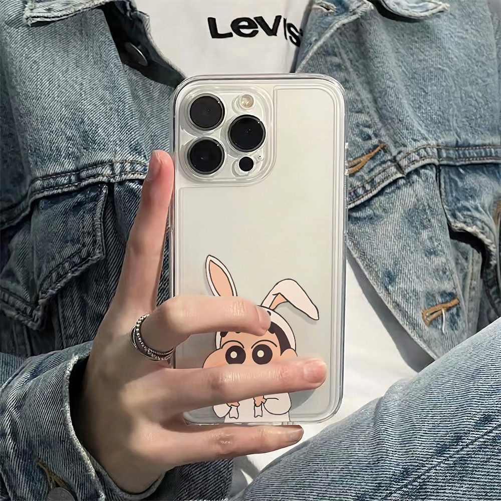 ✅Ốp Điện Thoại Dẻo Họa Tiết Hoạt Hình Cậu Bé Bút Chì Dễ Thương Chống Sốc Cho Iphone126In Soft 13 max 11 plus78 RIQ3 14pro