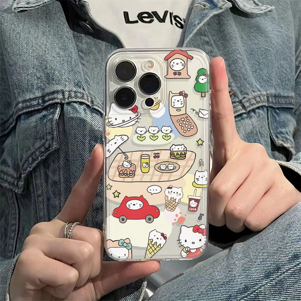 ✅Ốp Điện Thoại Mềm Chống Sốc Hình Đầu Mèo Cho Apple Iphone max14pro 11 13 plus 12 786ins UUC0