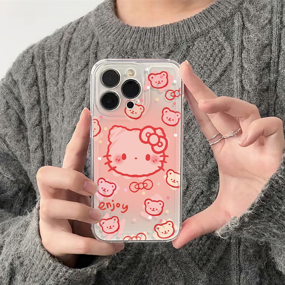 ✅Ốp Điện Thoại Mềm Hình Gấu Hồng Chống Sốc Cho Iphone plus11iPhone12KT 14pro 6In78 13max RID5