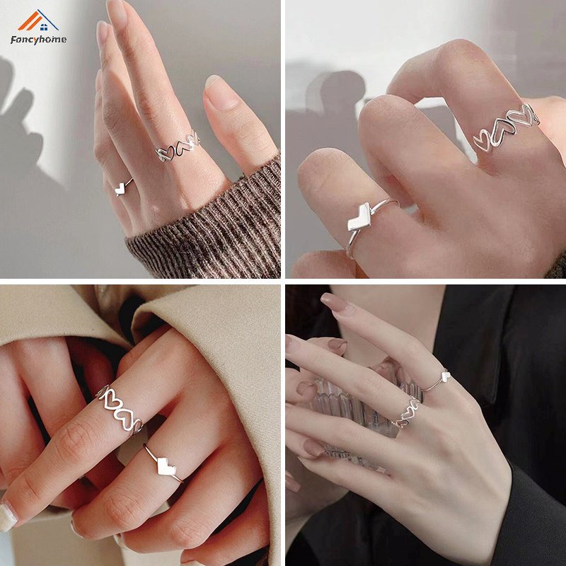 Nhẫn Hở Hình Trái Tim Thời Trang Dành Cho Nữ