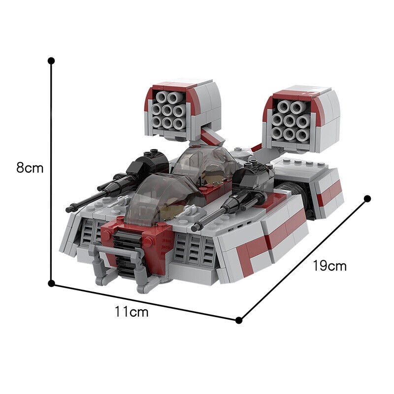 Mô Hình Xe Tăng Tốc Độ MOC-59836 AAC1 Với 2 Giá Đỡ Từ Star Wars 590 Phần 100% Tương Thích Với LEGO