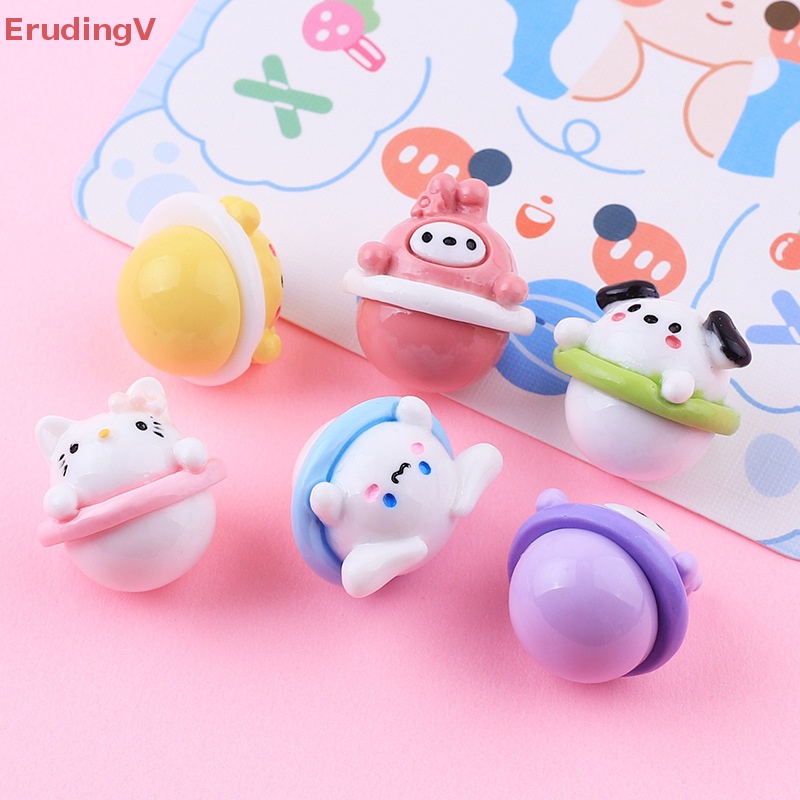 [ErudingV] Bộ 2 Kẹp Tóc Hình Kem Động Vật Ba Chiều Bằng Nhựa Resin Dễ Thương [Mới]