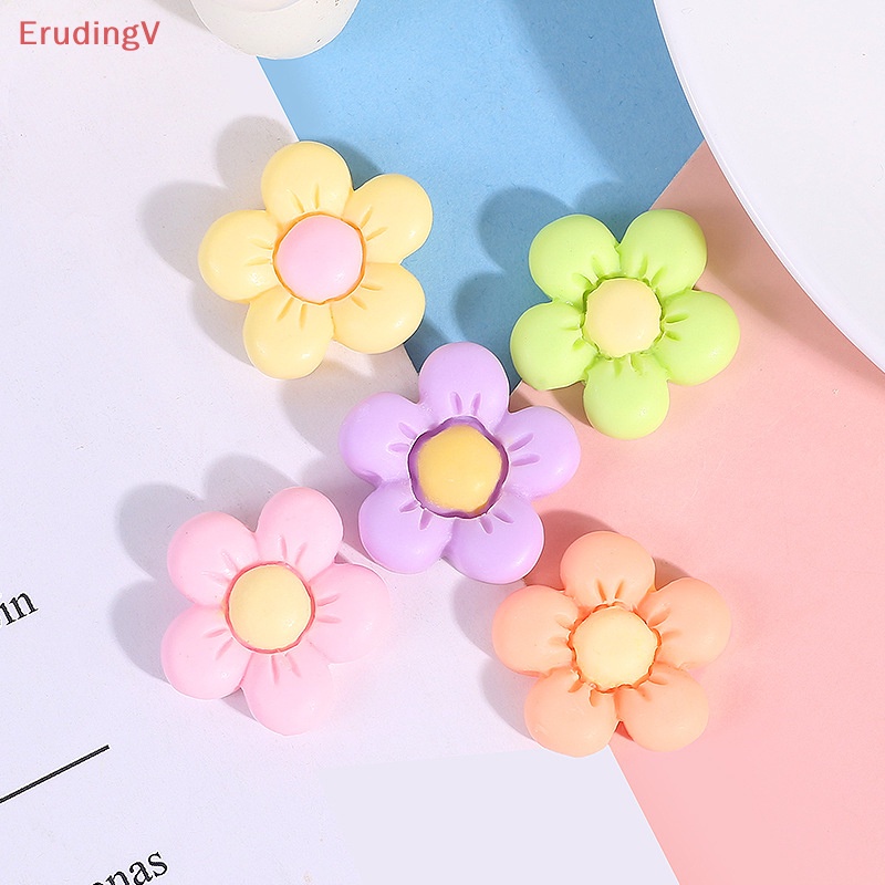 Bộ 10 Kẹp Tóc Hình Hoa Hướng Dương Bằng Nhựa Resin Chất Lượng Cao DIY