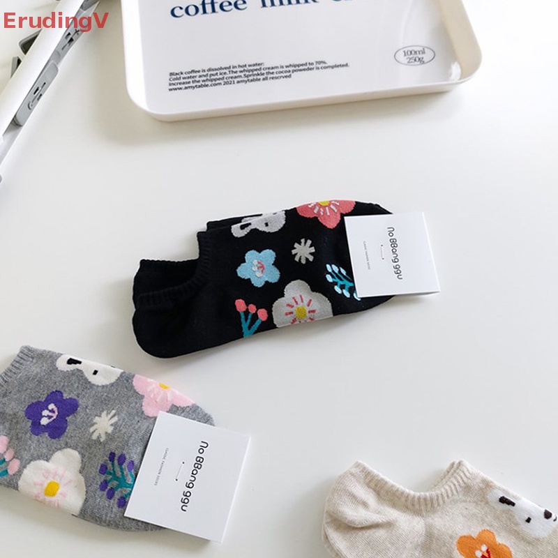 [ErudingV] Vớ Thuyền Chống Trượt Miệng Nông In Hình Thỏ Ngọt Ngào Dễ Thương Cho Nữ [Mới]