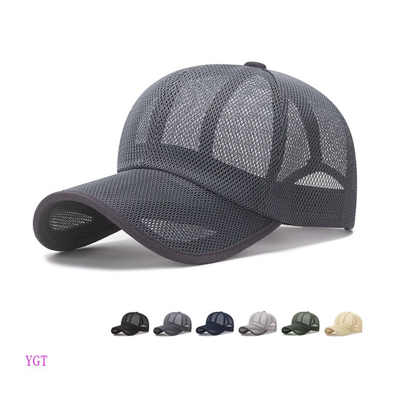 Ygt Mũ Lưỡi Trai Phối Lưới Mỏng Thoáng Khí Thời Trang Mùa Hè Cho Nam