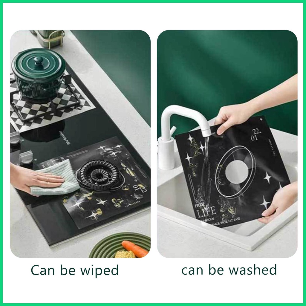 Tấm Lót Bảo Vệ Bếp Ga Cách Nhiệt Tái Sử Dụng Tiện Lợi