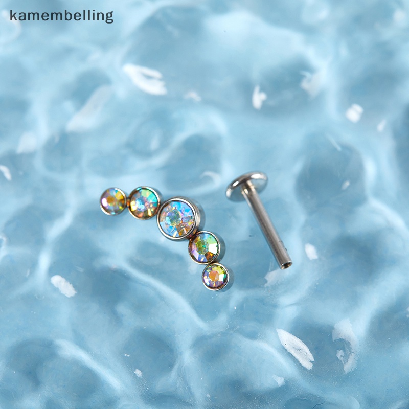 Kamembelling Phụ Kiện Trang Sức Thời Trang Hàn Móng Tay Môi Sợi Thép Không Gỉ Phong Cách Đơn Giản Dễ Phối Đồ