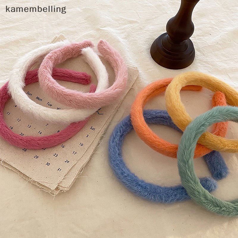 Băng Đô Cài Tóc Bằng Lông Thỏ Dày Dặn Ấm Áp Thời Trang Cho Nữ