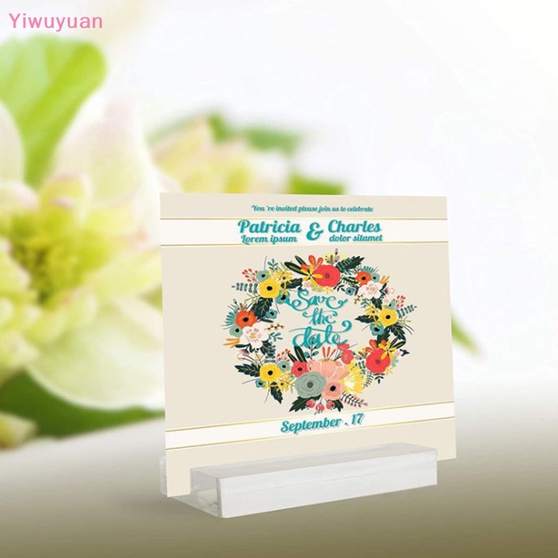 1 Giá Đỡ Trưng Bày Thẻ Số Bàn Tiệc Cưới Bằng Acrylic Trong Suốt