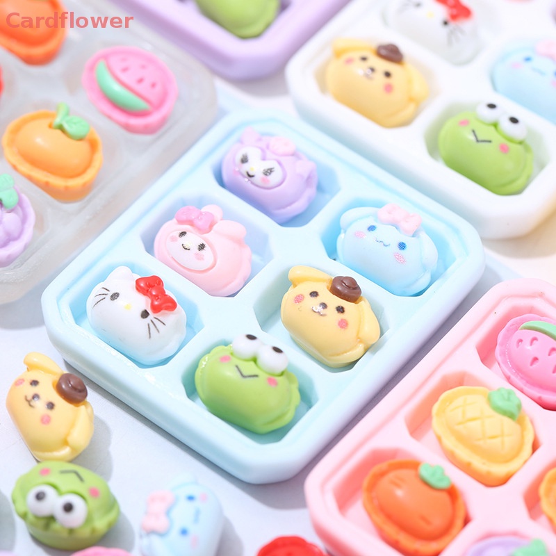 1 Bộ 5 Sản Phẩm Phụ Kiện Trang Sức Gồm Kẹp Tóc / Cốc Nước / Kem / Vỏ Điện Thoại Bằng Resin Màu Macaron DIY