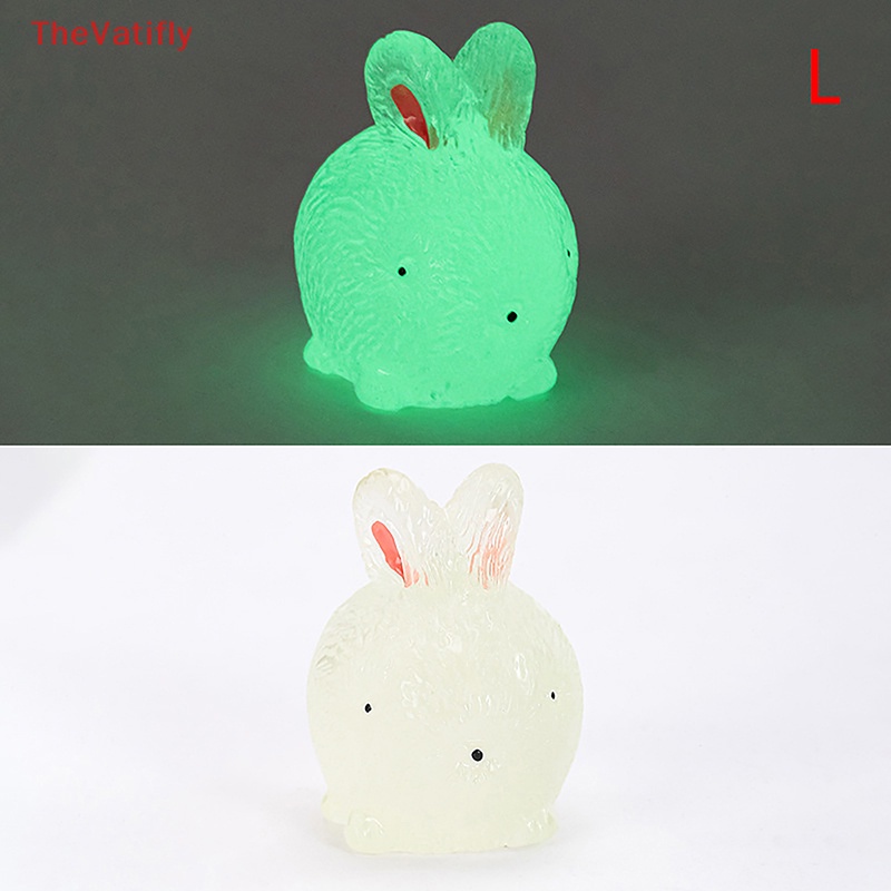 1 Mô Hình Thỏ Dạ Quang Dễ Thương Dùng Trang Trí Tiểu Cảnh