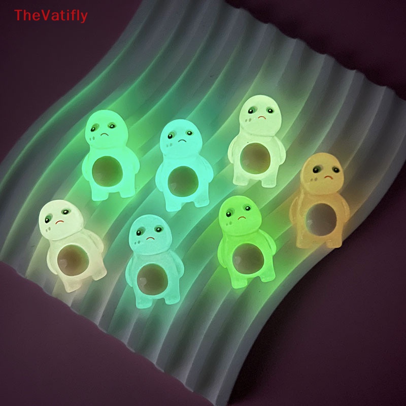 [Thevalifly] Set 7 Mặt Dây Chuyền Hình Khủng Long Bằng Nhựa Resin Phát Sáng Đáng Yêu Thời Trang