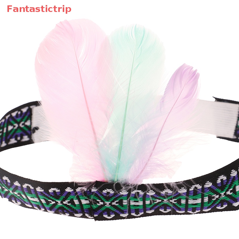 [Fantastictrip] Cài Tóc Lông Vũ Nhiều Màu Sắc Thời Trang Sáng Tạo Làm Bằng Thủ Công Thời Trang Trình Diễn