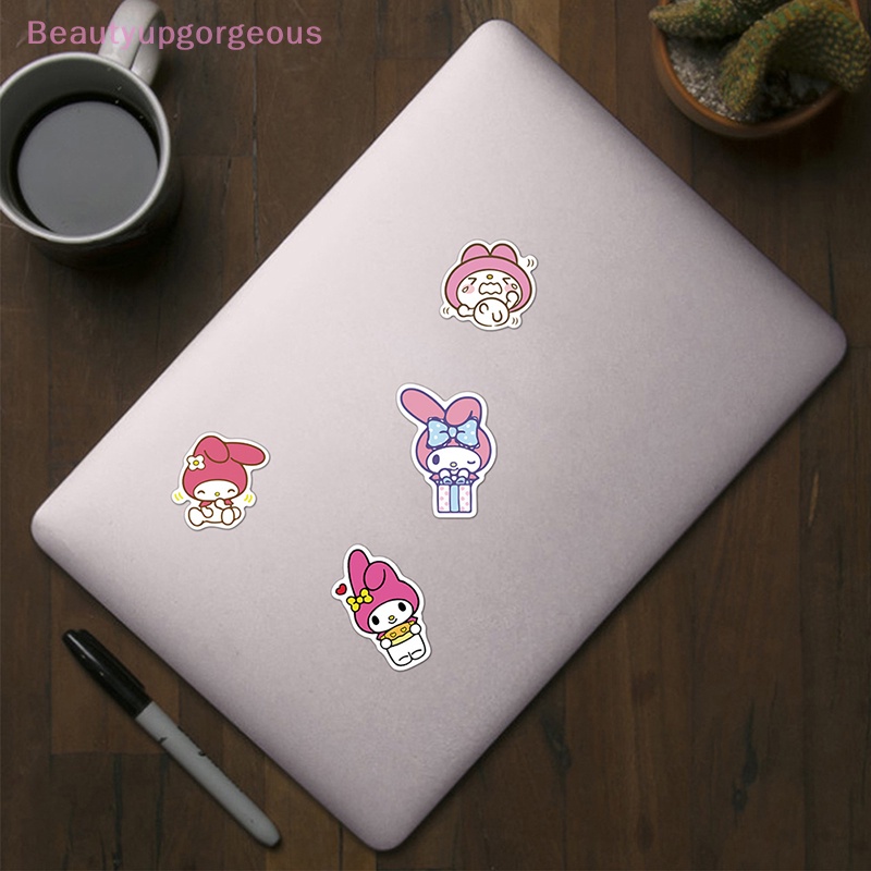 Bộ 100 Miếng Dán Hình Melody My Melody Dễ Thương Dùng Trang Trí Laptop / Xe Máy / Ván Trượt / Guitar DIY
