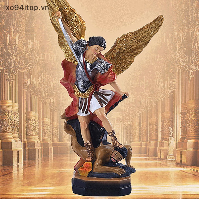 Mô Hình Tượng Công Giáo Michael Archangel St Để Bàn Trang Trí