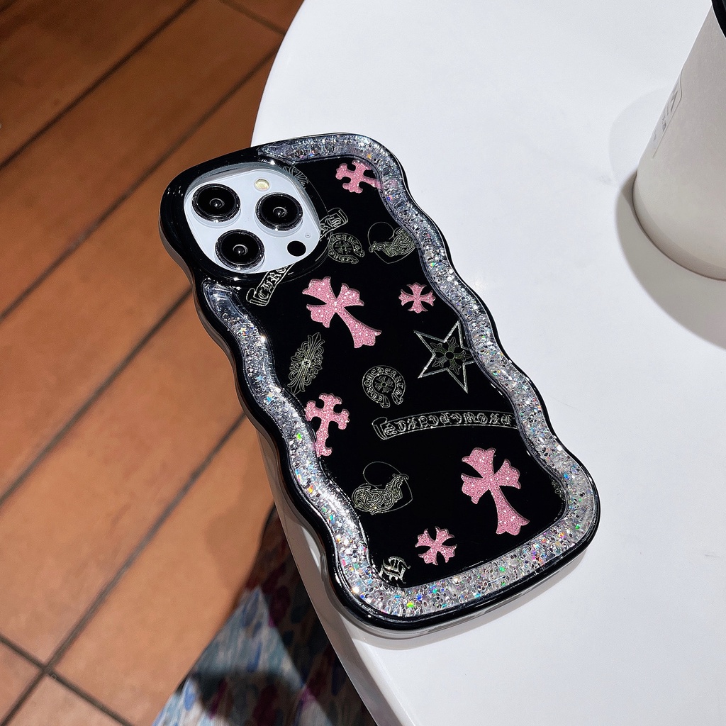 Ốp Điện Thoại TPU Mềm Trong Suốt Phối Kim Tuyến Nước Thời Trang Cho iPhone 12 13 14 Pro Max