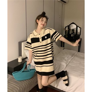 NRVP Đầm Tay Ngắn Oversize Phong Cách Hàn Quốc Độc Đáo Thời Trang Mùa Hè Cho Nữ