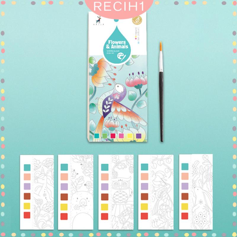 Sách Tô Màu Nước Bỏ Túi Kèm Cọ Cho Người Mới Bắt Đầu