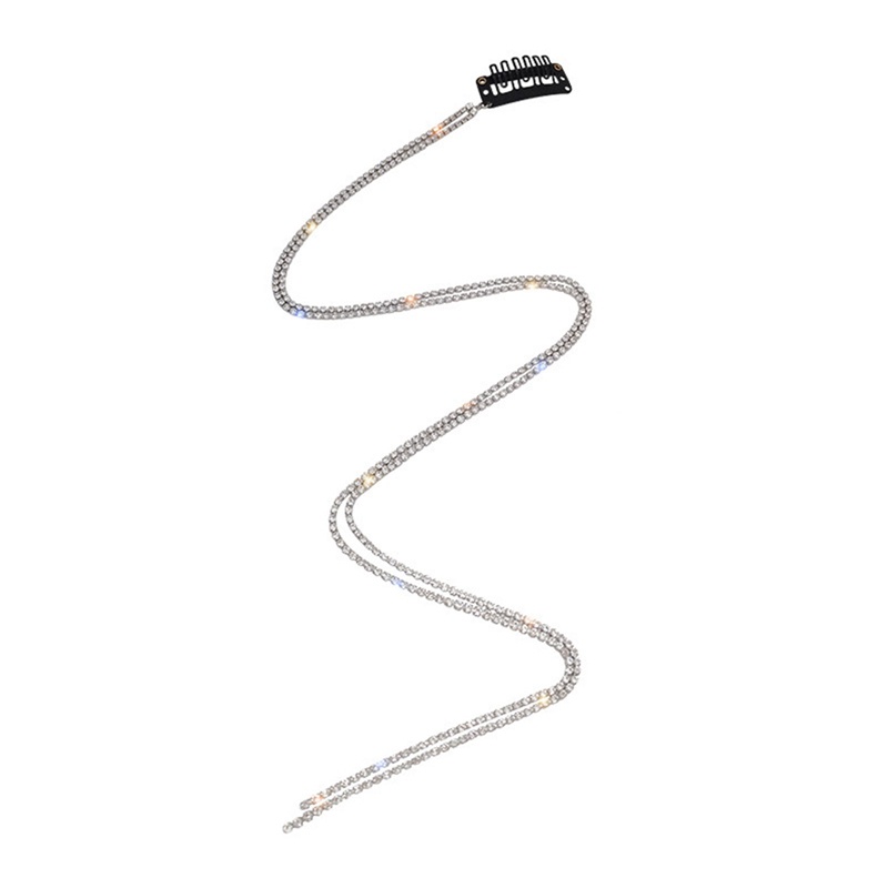 Kẹp Tóc Dây Xích Đính Pha Lê Lấp Lánh Thời Trang Cho Nữ