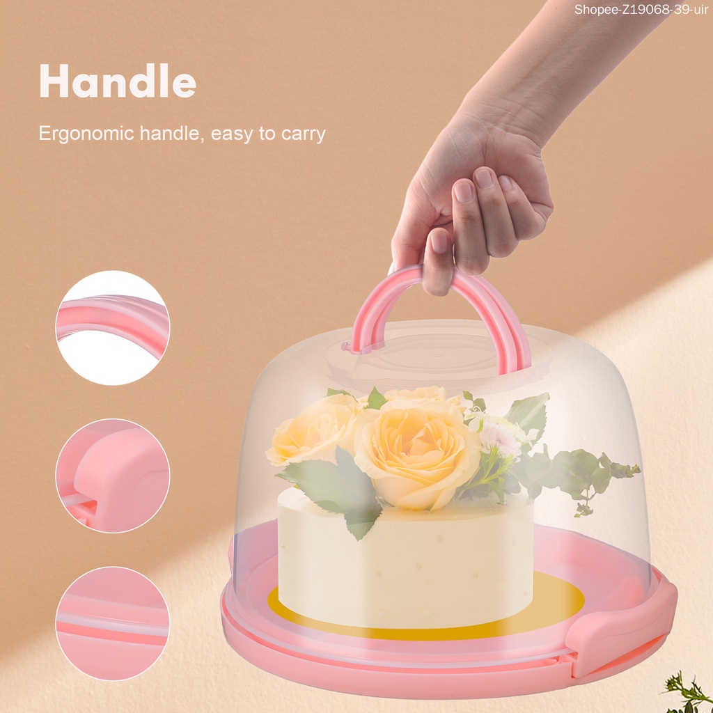 Hộp Đựng Bánh Cupcake Có Tay Cầm Thiết Kế Nhỏ Gọn Tiện Dụng