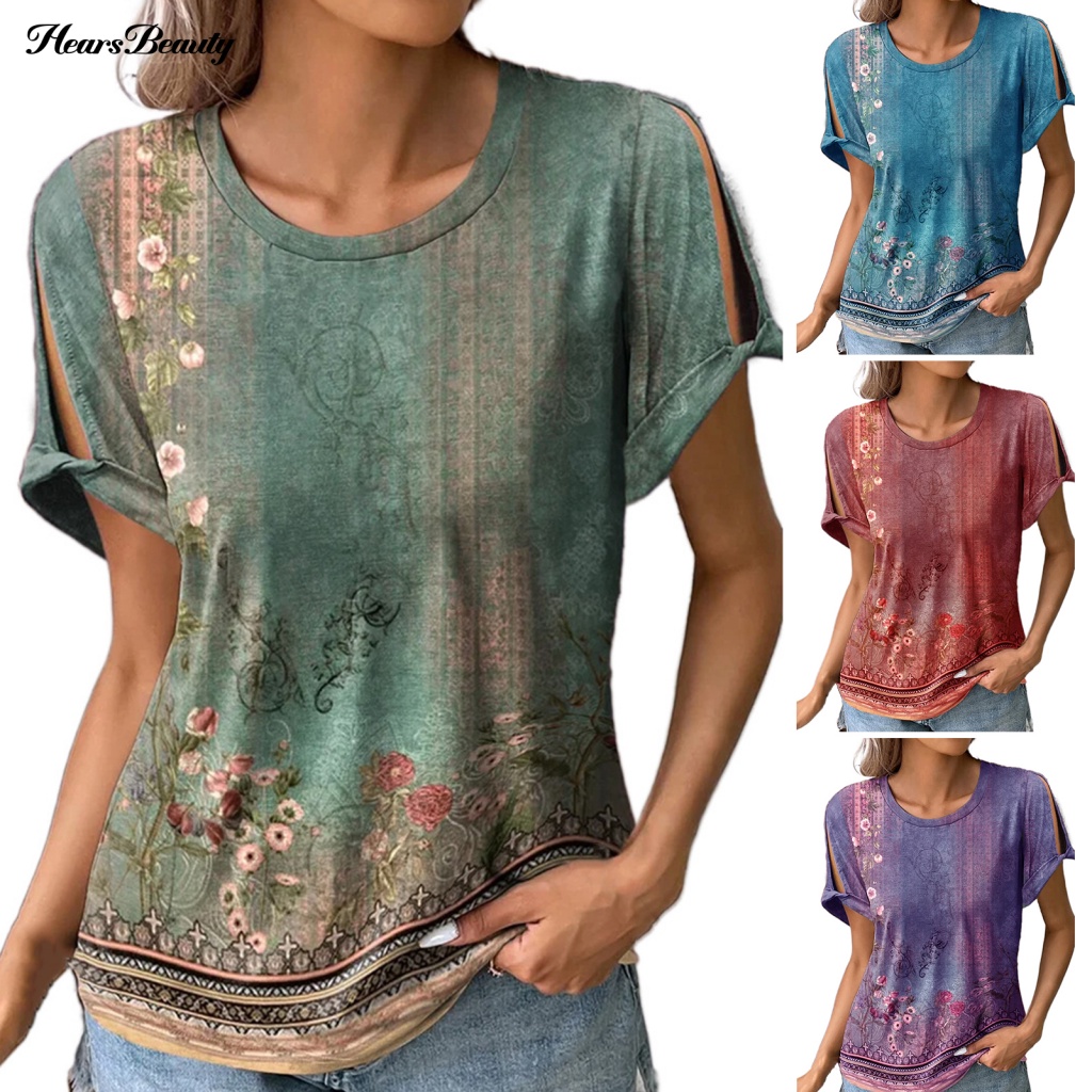 Áo Thun Cổ Tròn Thời Trang Mùa Hè Cho Nữ