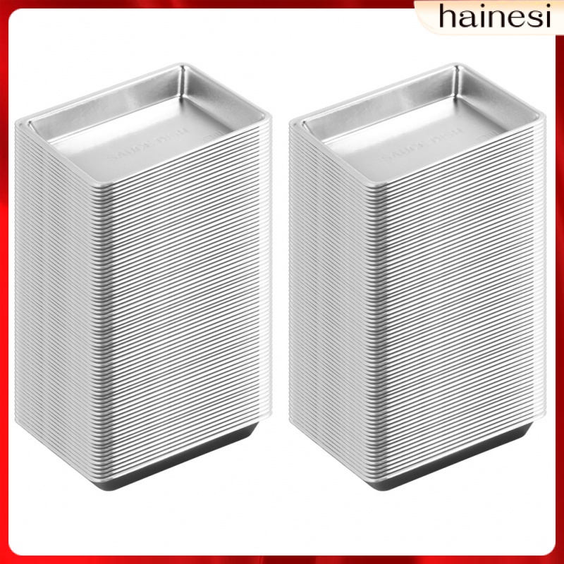 Set 100 Chén Sứ Hình Chữ Nhật Đựng Nước Chấm Dùng Một Lần Tiện Dụng