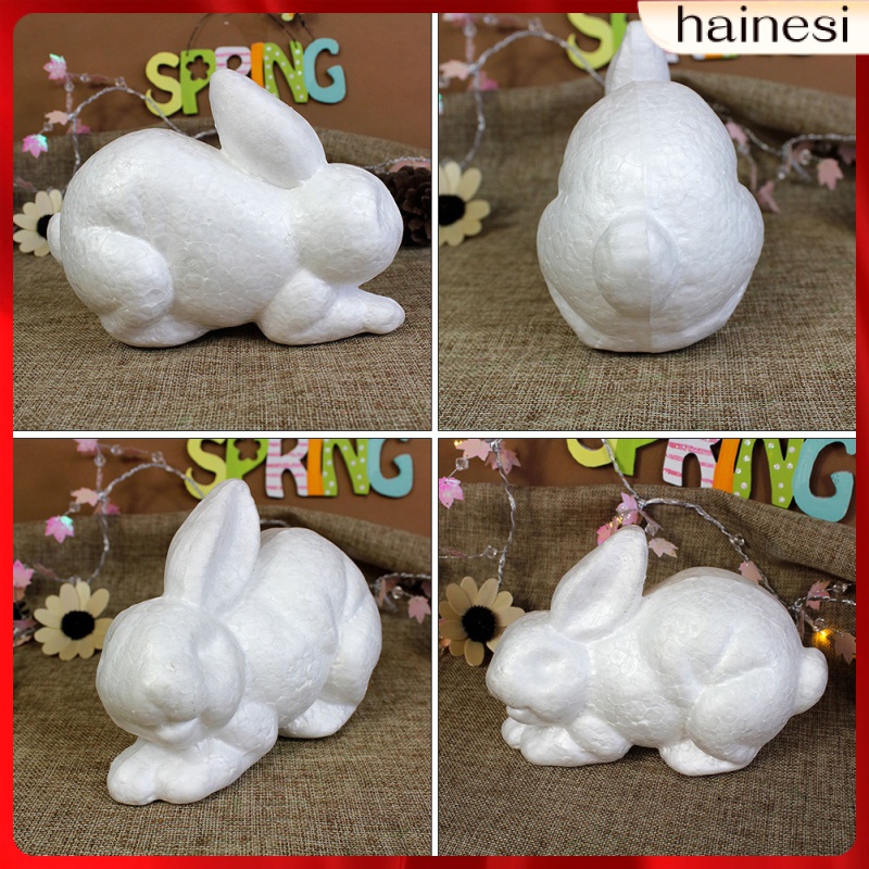 Mô Hình Thỏ Polystyrene Bunny Bằng Polystyrene Màu Trắng Trang Trí Bánh Kem DIY Cho Bé