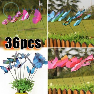 Set 36 Bươm Bướm Nhiều Màu Trang Trí Chậu Hoa