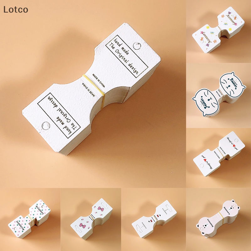 Lotco 50 cái bìa giấy gấp màu trắng kẹp tóc cho trẻ em người lớn Bìa Giấy sợi dây tóc trang trí tóc Mũ vật liệu đóng gói VN