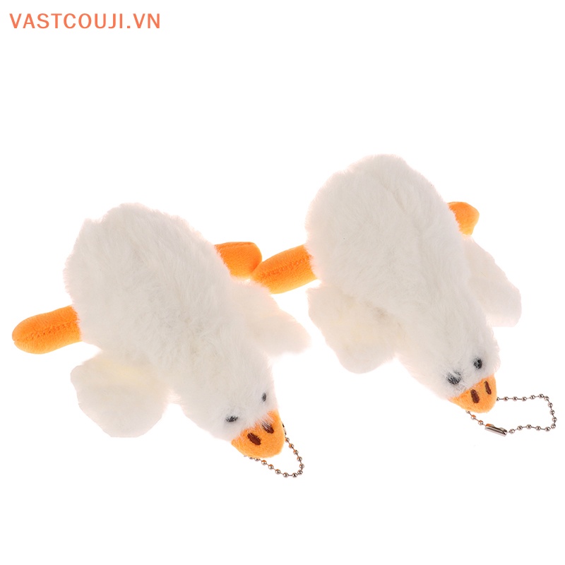 Móc Khóa Hình Ngỗng Nhồi Bông Màu Trắng Đáng Yêu