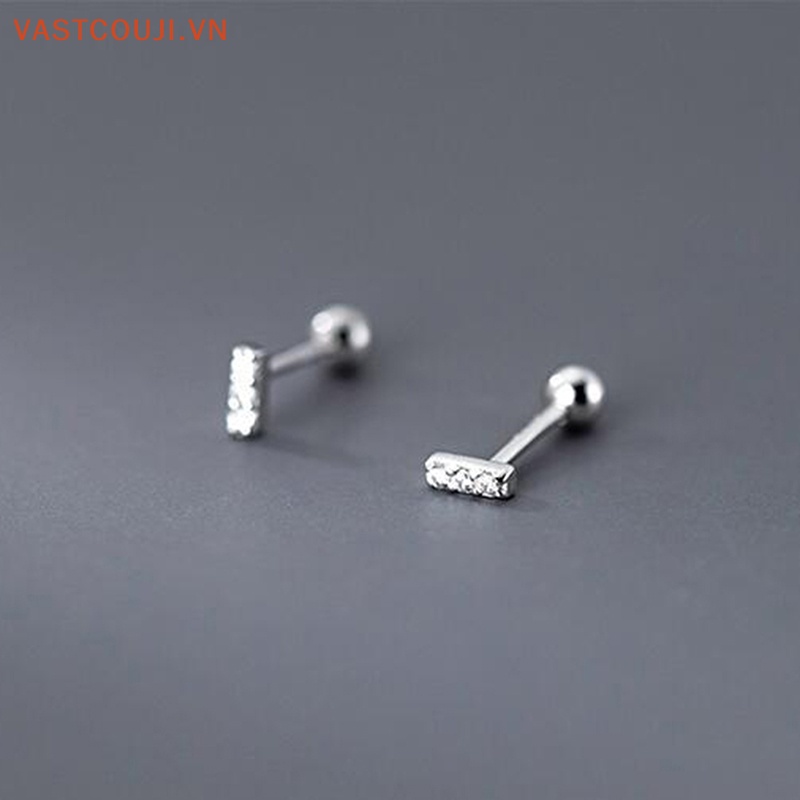 1 Đôi Bông Tai Xỏ Lỗ Kiểu Xoắn Ốc Đơn Giản Cho Nữ