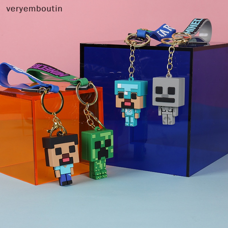 Móc Khóa Silicone 3D Dạng Khối Xây Dựng Dành Cho Nam Giới