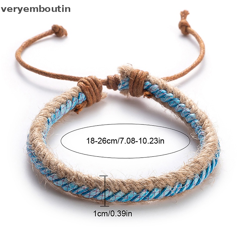 Vòng Tay Dây Bện Phong Cách Bohemian Có Thể Điều Chỉnh Kích Thước Dành Cho Nam Và Nữ