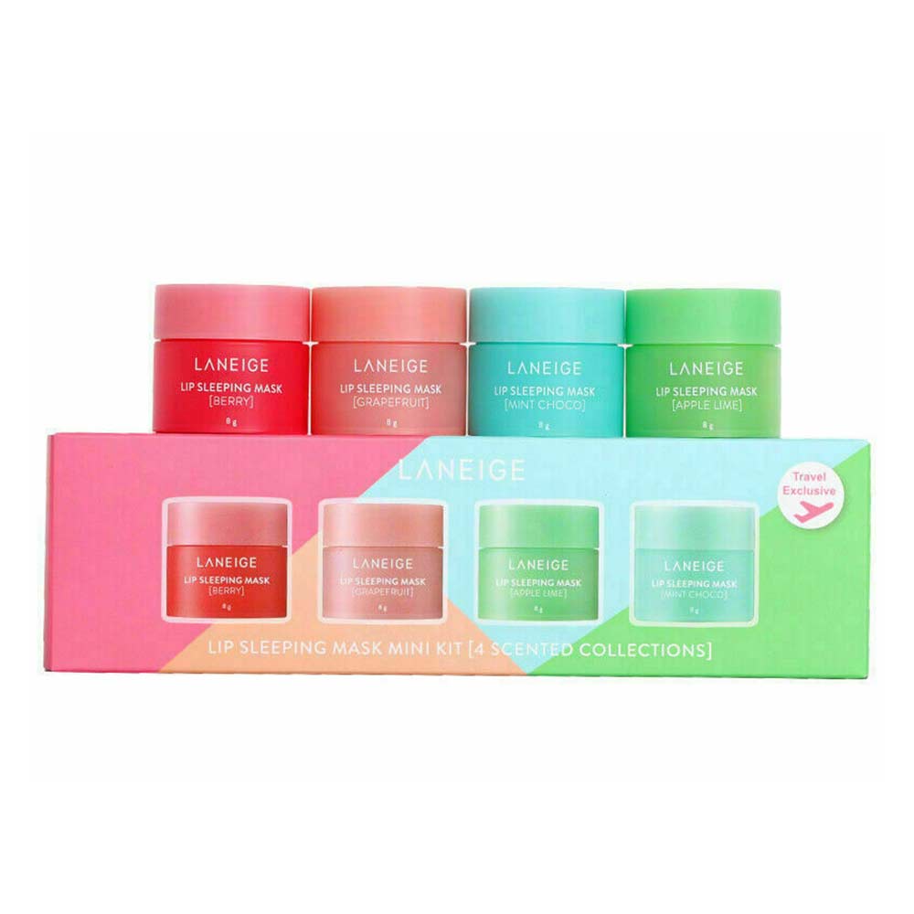 4pcs Laneige Lip Sleeping Mask 4Pcs Mini Set Hydrated Maintenance Lip Balm Mask