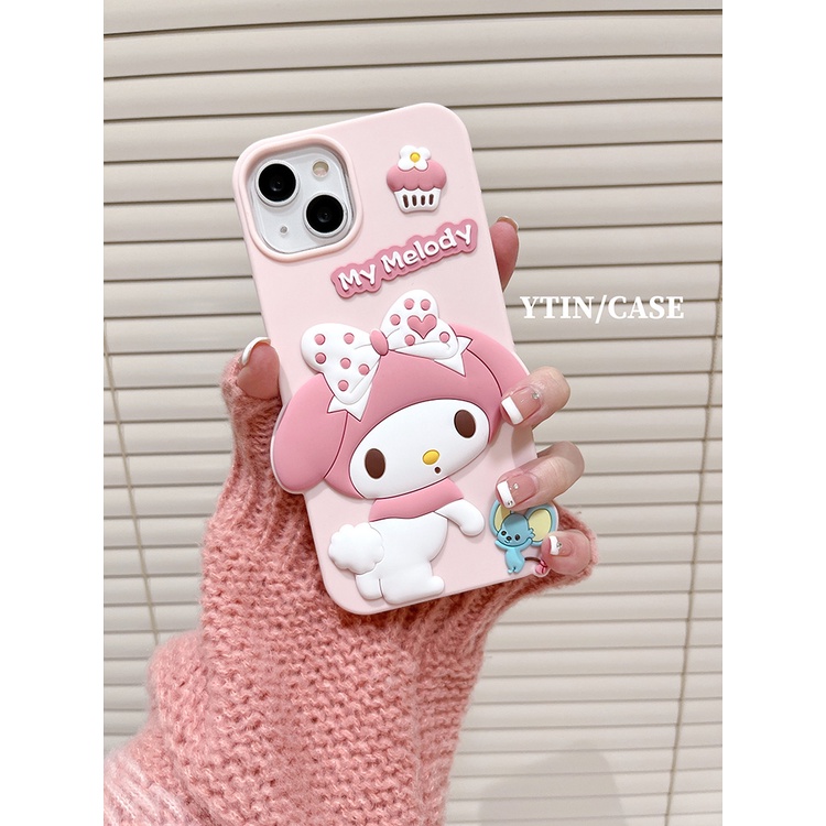 Ốp Điện Thoại Silicon Mềm Chống Sốc Chống Rơi Thân Thiện Với Da Hình Búp Bê 3D Dễ Thương Cho iPhone 14 13 12 11 Pro Max 14 Plus