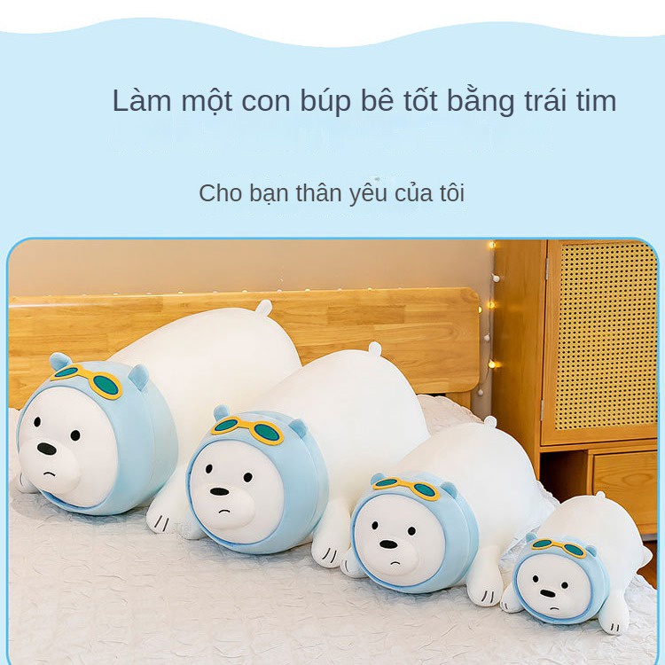 Thú Nhồi Bông Hình Gấu Trắng Dễ Thương Cho Bé Gái