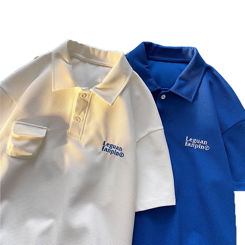 Áo Thun polo Tay Ngắn Dáng Rộng Phong Cách Đường Phố Thời Trang Mùa Hè Cho Nam