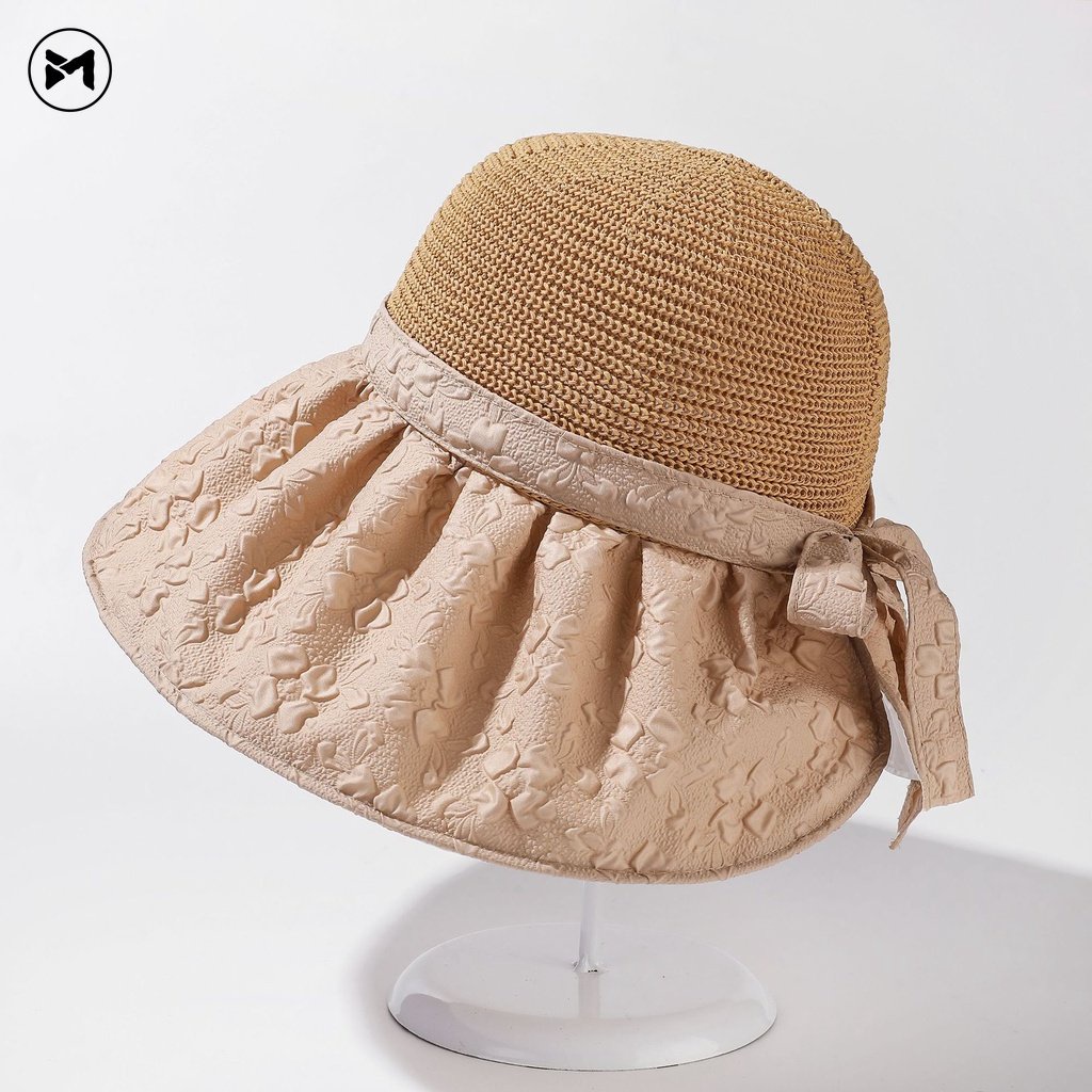 Nón Vành Rộng Thoáng Khí Dập Nổi Ba Chiều Phong Cách Hàn Quốc Hàng Mới 2023